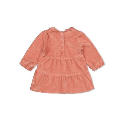 Feetje Jurk velours rib Woodland Bloom Mauve