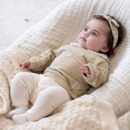 Legging Pointelle Rib Let Your Dreams Blossom Offwhite