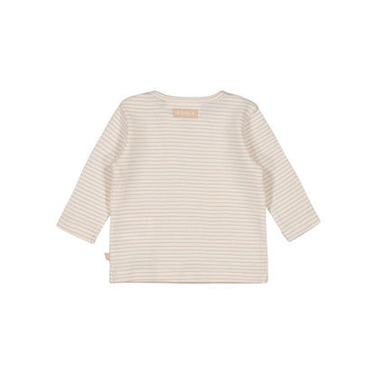 Feetje T-shirt à Manches Longues Côtelé à rayures Honey Bear Couleur Sable Unisexe