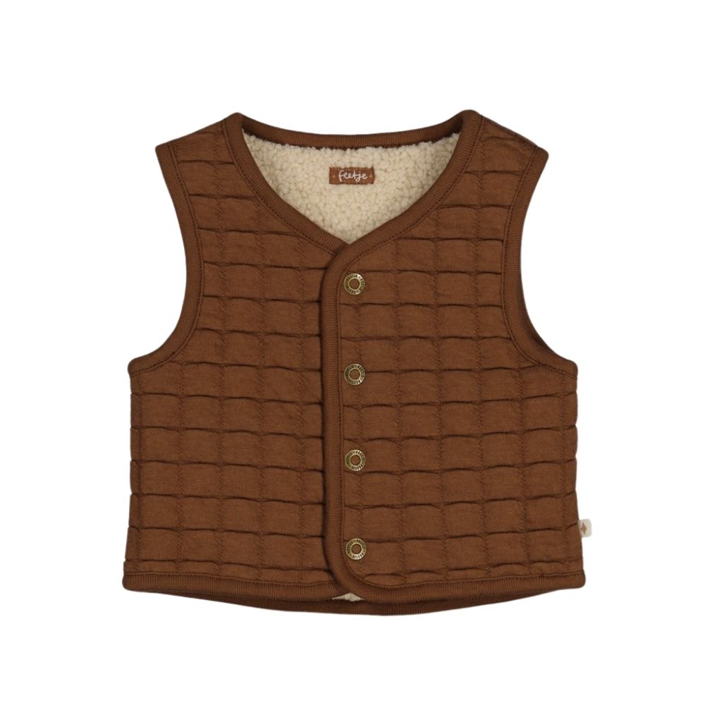 Feetje Gilet Teddy Réversible  Tiny Timber Tales Garçons Offwhite 