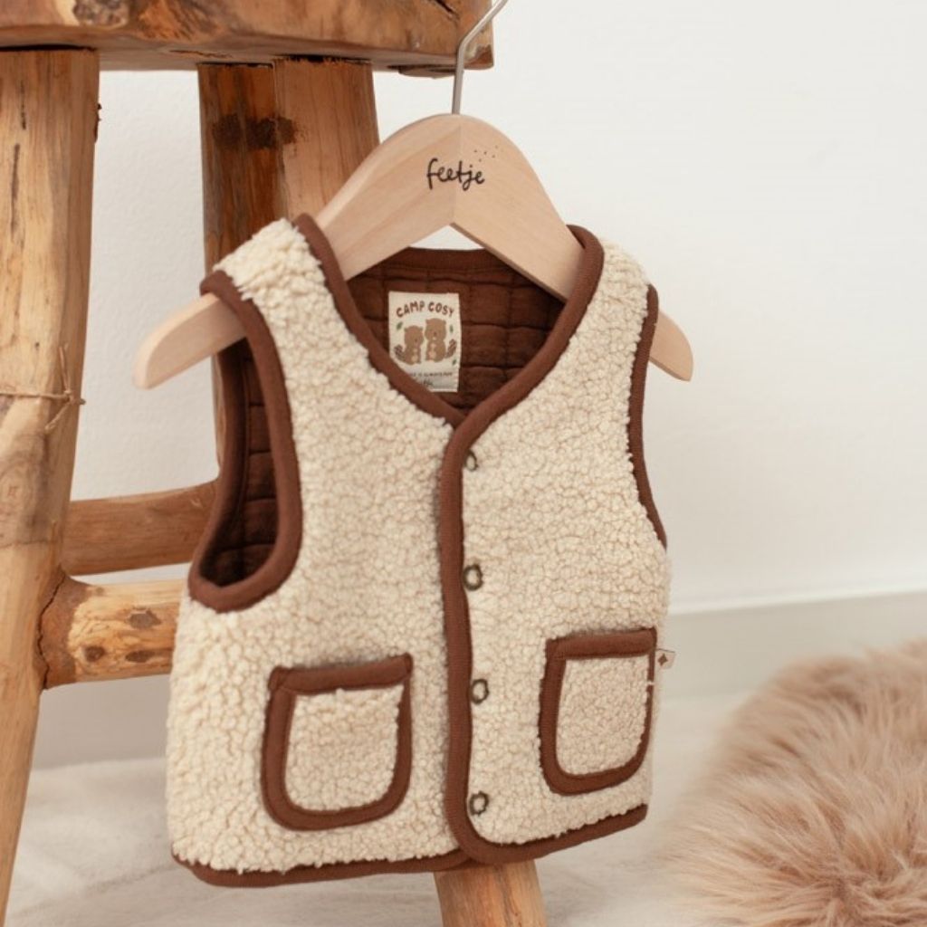 Feetje Gilet Teddy Réversible  Tiny Timber Tales Garçons Offwhite 
