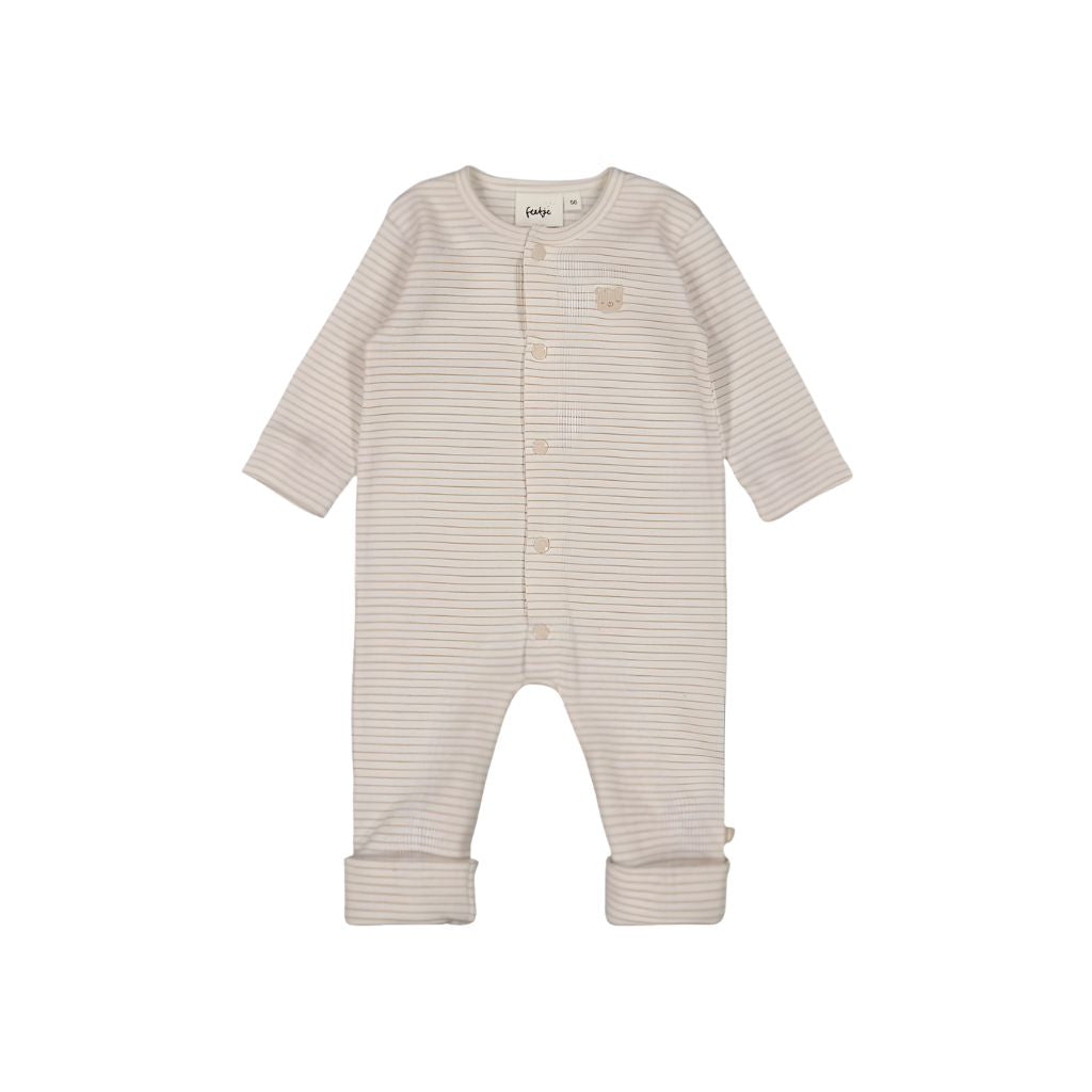 Feetje Pak Omslagvoet Rib Met Streep Honey Bear Sand