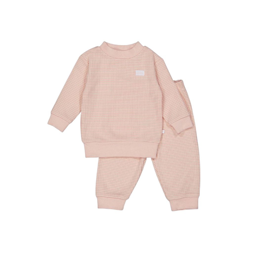 Feetje Pyjama Wafel Oudroze Melange
