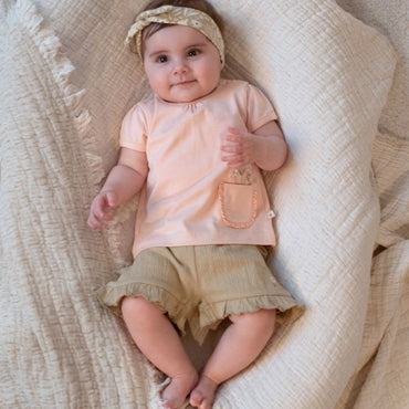 Feetje Short à volants froissé Let Your Dreams Blossom Vert