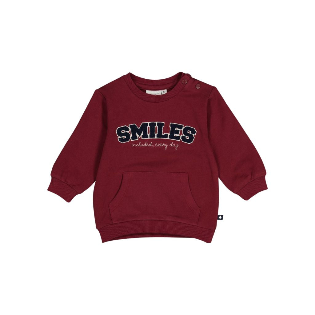 Feetje Sweater Built For Fun Garçons Bordeaux