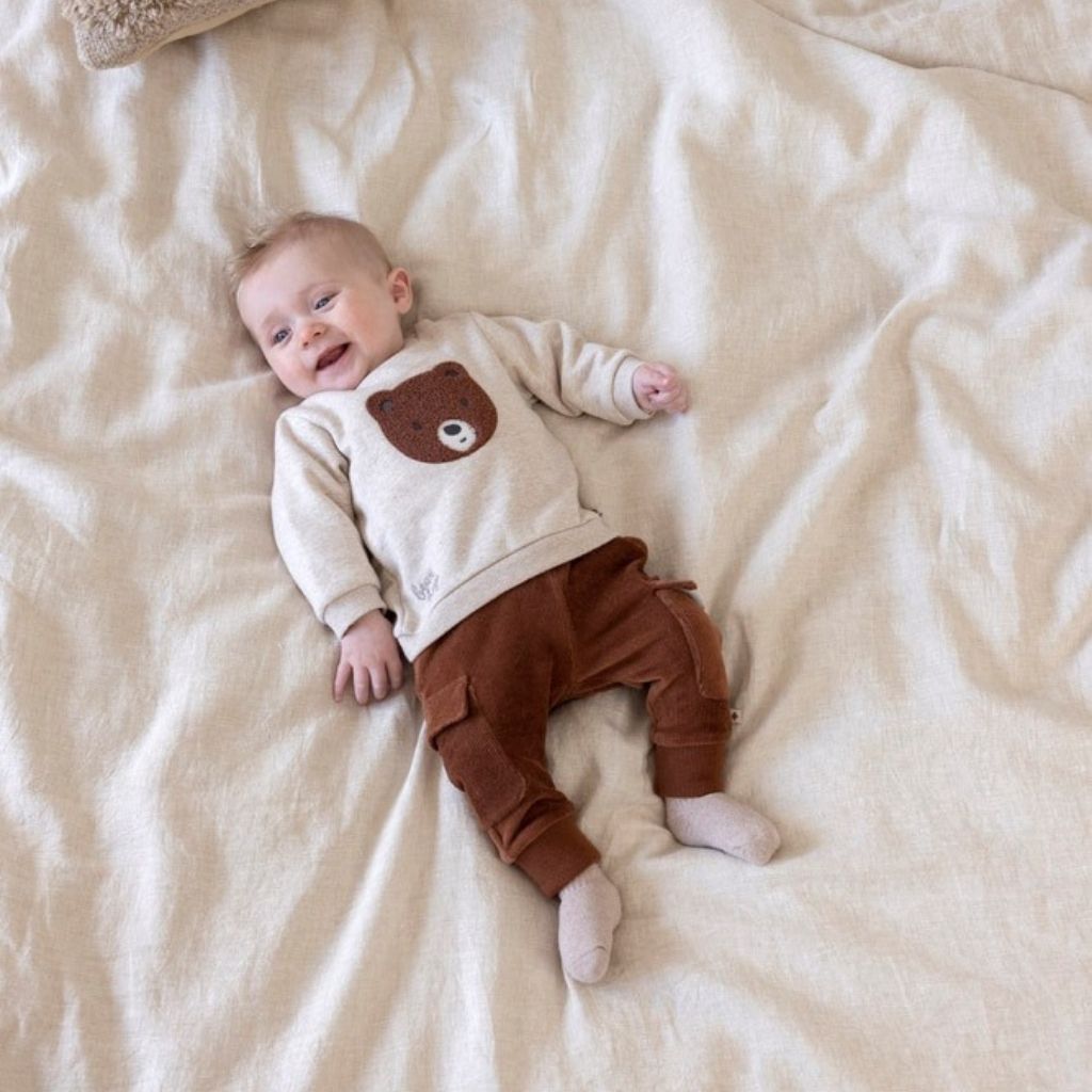 Feetje Pull Wild World Taupe melange 