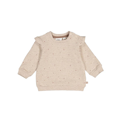 Feetje Sweater AOP Relaxed Fit My Little Love Filles Taupe Melange