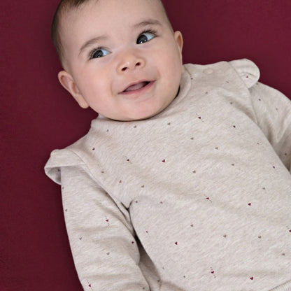 Feetje Sweater AOP Relaxed Fit My Little Love Filles Taupe Melange