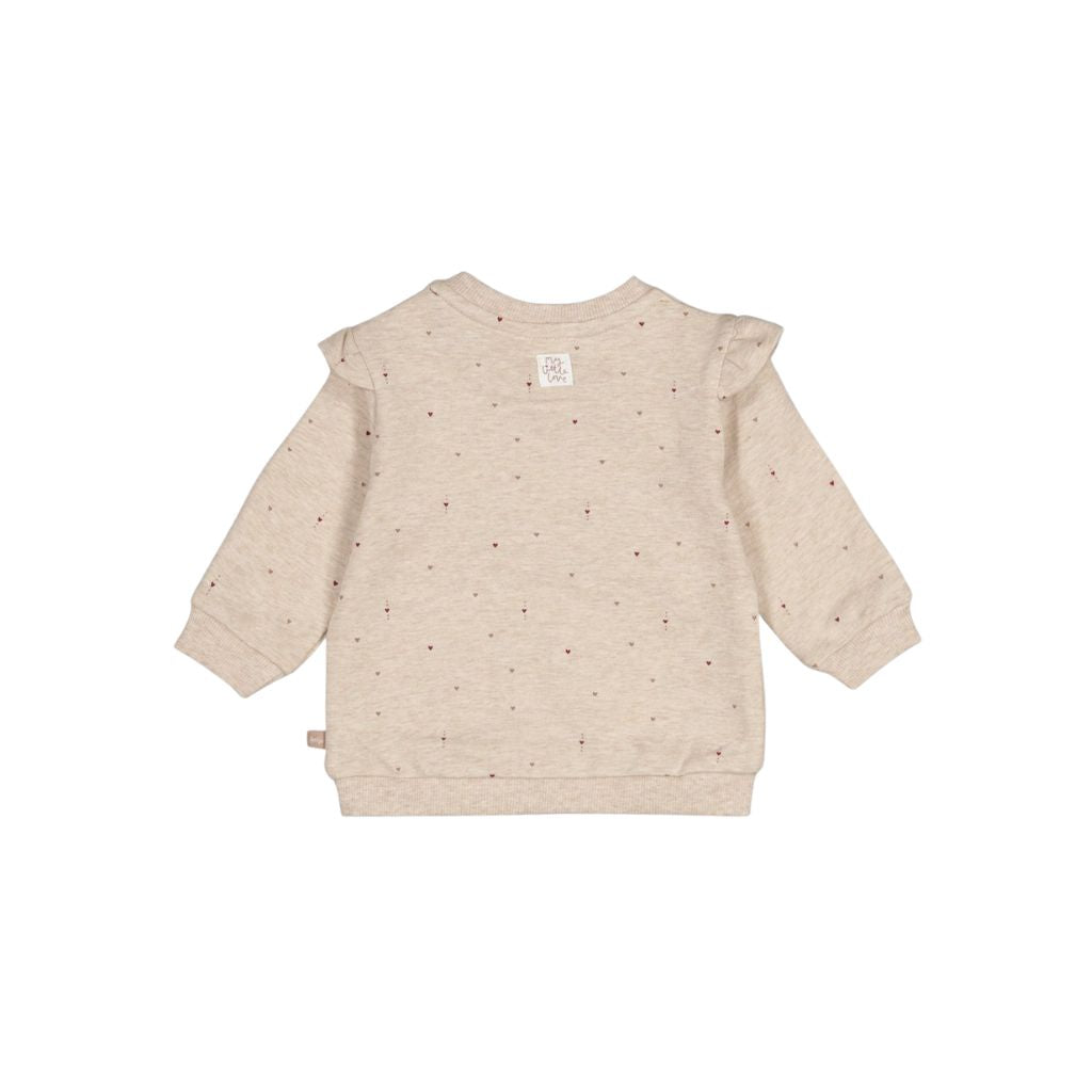 Feetje Sweater AOP Relaxed Fit My Little Love Filles Taupe Melange