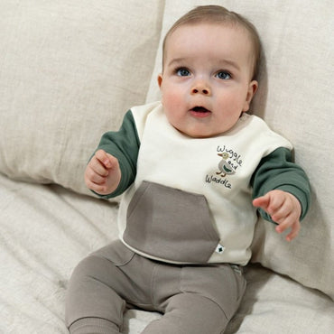 Feetje Sweater Relaxed Fit Wiggle and Waddle Jongens Offwhite