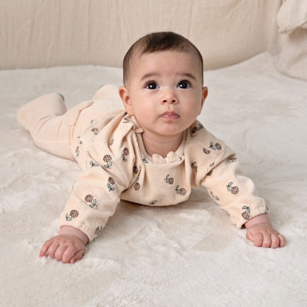 Feetje Pull En Velours Côtelé  Lucky Bloombird Filles Offwhite 