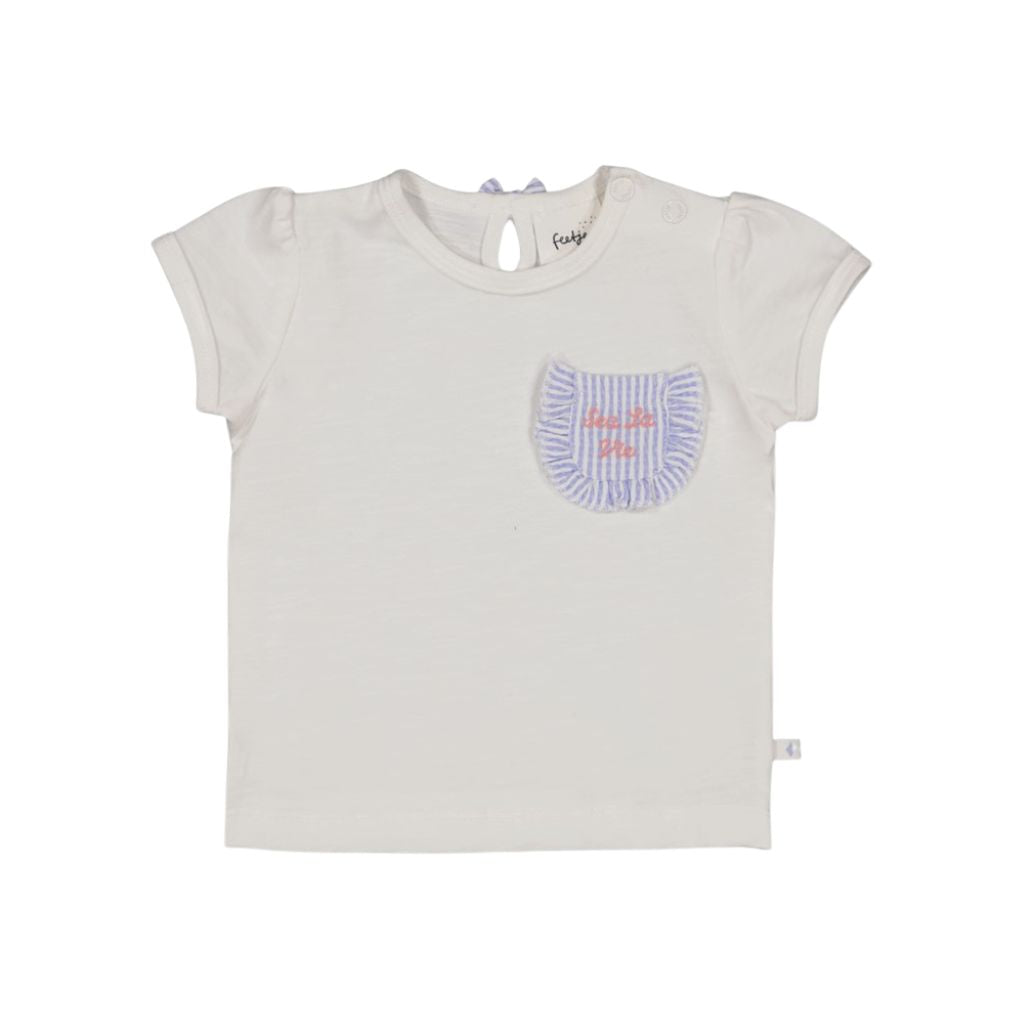 Feetje T-shirt Sea La Vie Blanc Cassé Pour Fille