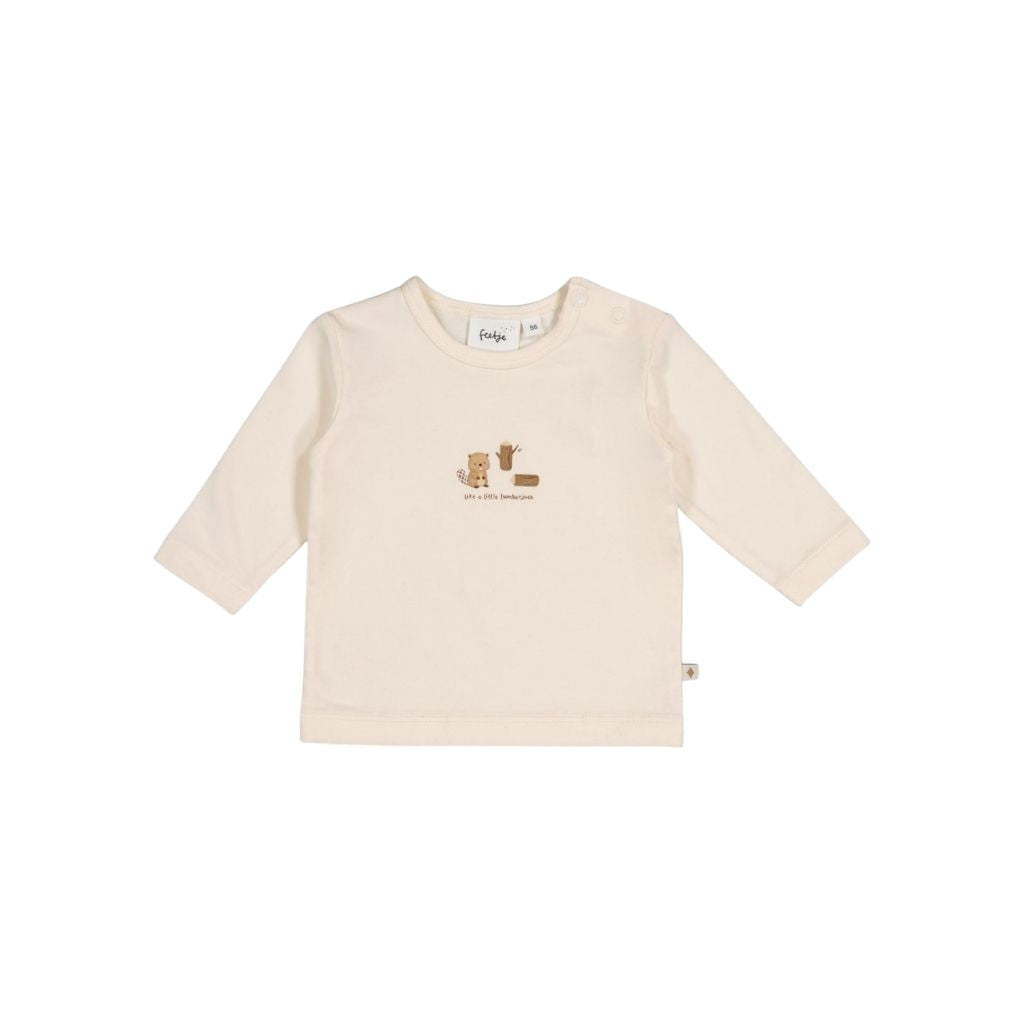 Feetje T-shirt à Manches Longues Tiny Timber Tales Garçons Offwhite 