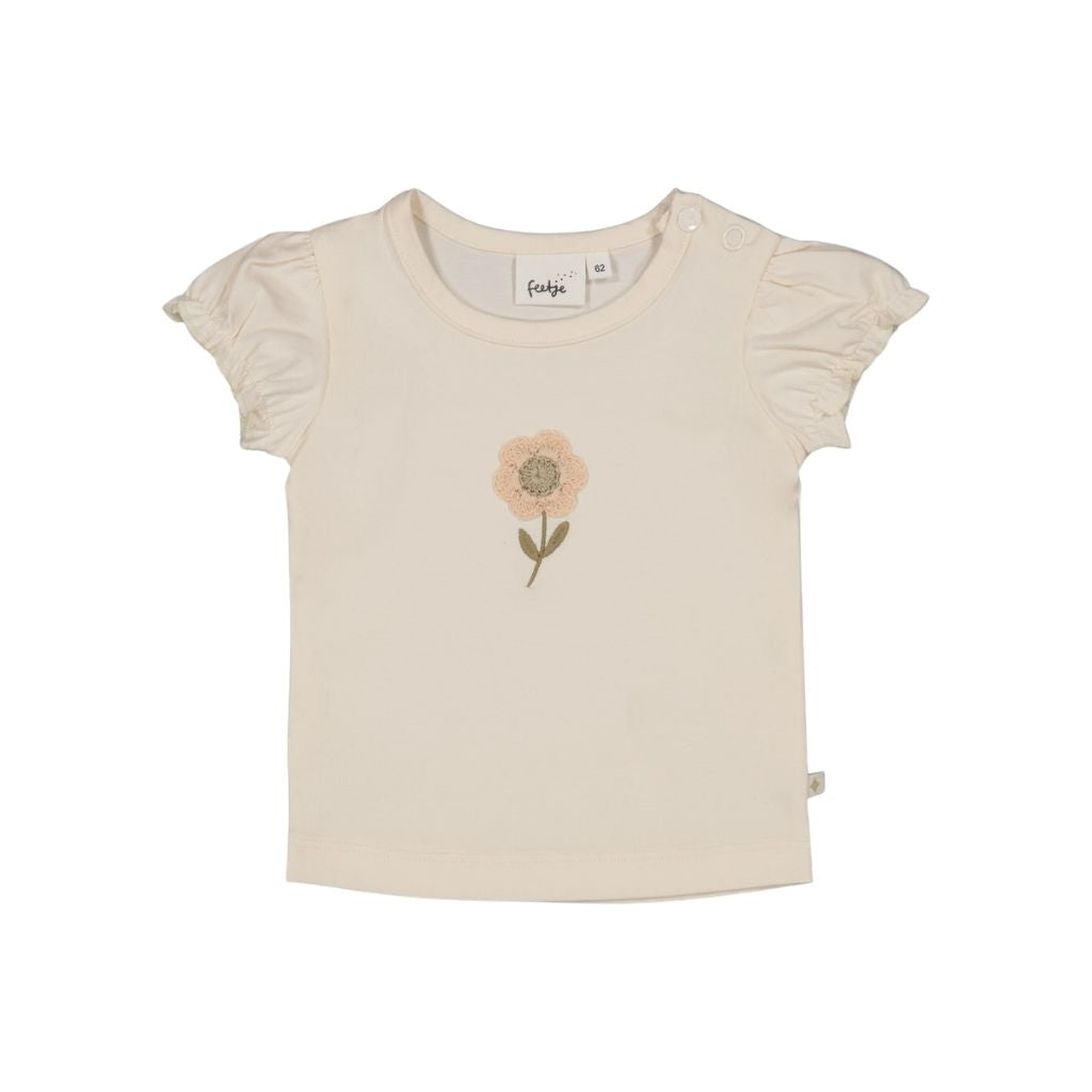 Fleetje T-shirt Let Your Dreams Blossom Offwhite