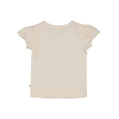 Fleetje T-shirt Let Your Dreams Blossom Offwhite