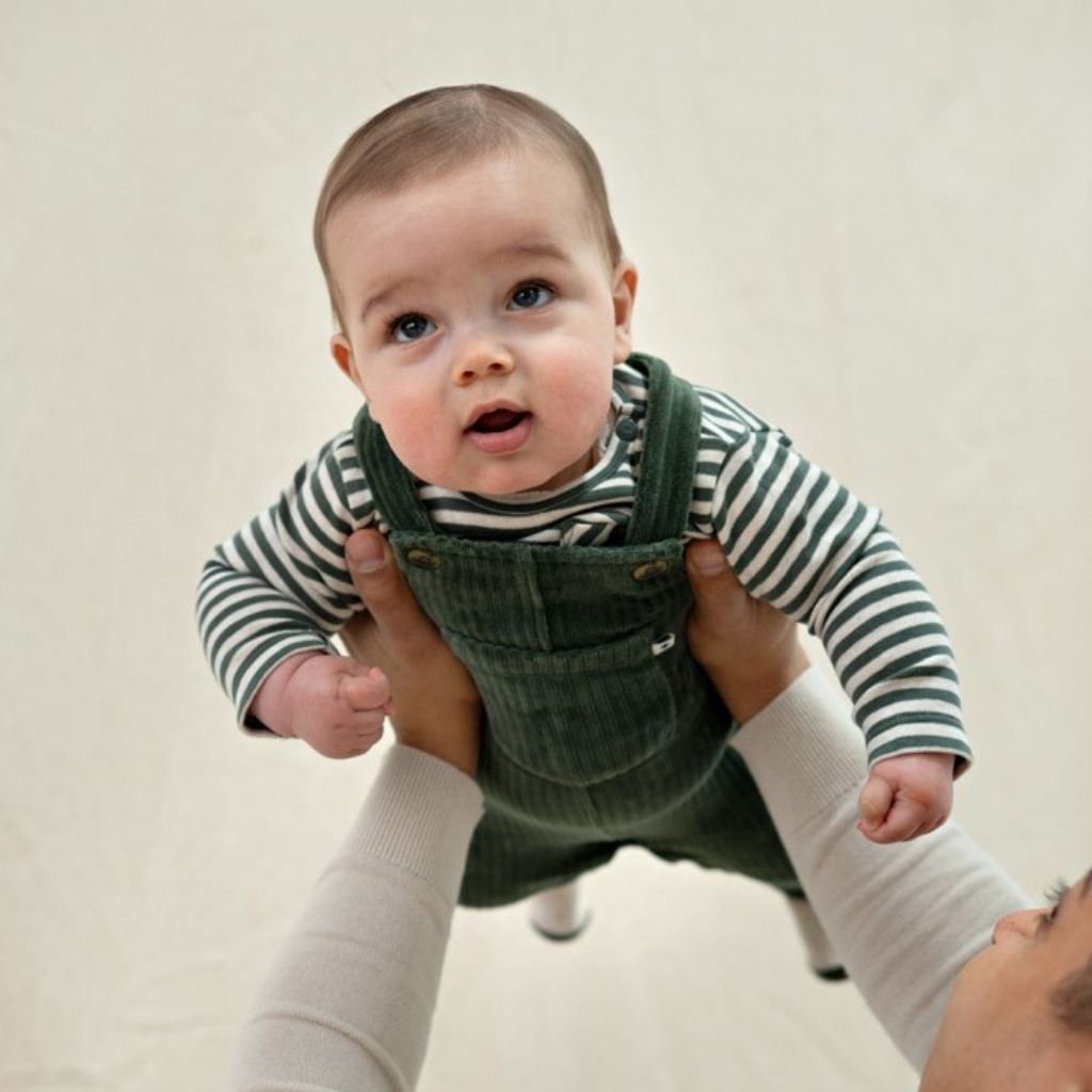 Feetje Tuinbroek Velours Rib Wiggle and Waddle Jongens Green