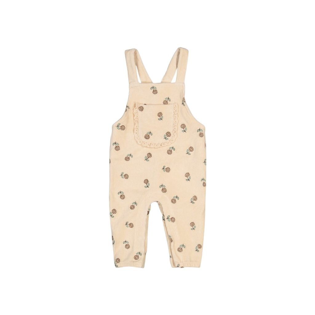 Feetje Salopette En Velours Côtelé Rib Lucky Bloombird Filles Offwhite 