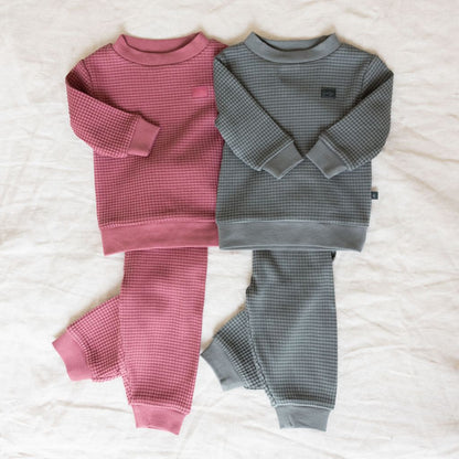 Feetje Pyjama baby wafel 2-delig Berry