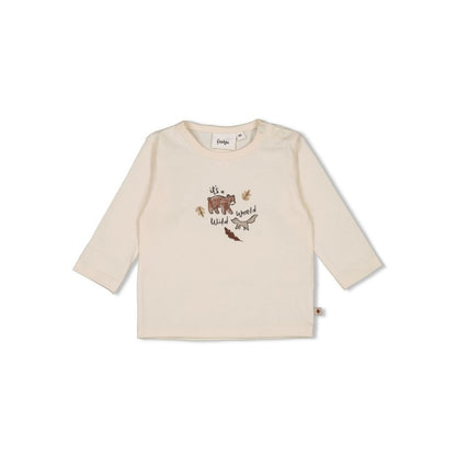 Feetje T-shirt lange mouwen Wild World Offwhite