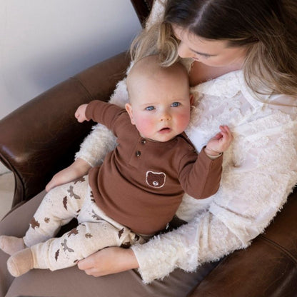 Feetje T-shirt lange mouwen rib Wild World Brown