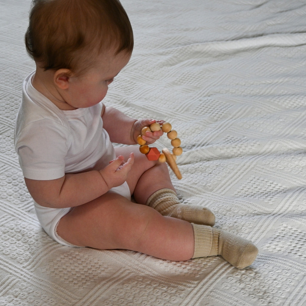 KipKep Blijf-Sokken Cookie Beige – 2 stuks