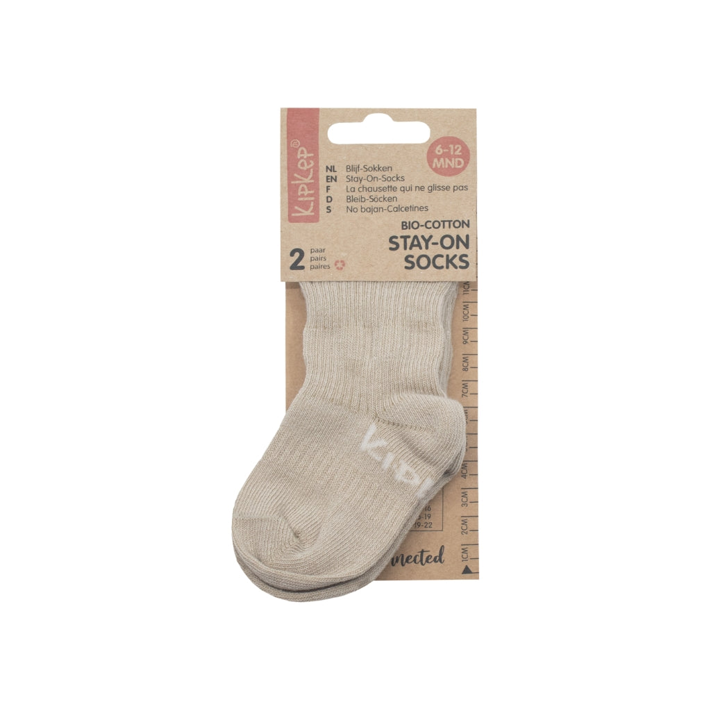 KipKep Blijf-Sokken Cookie Beige – 2 stuks
