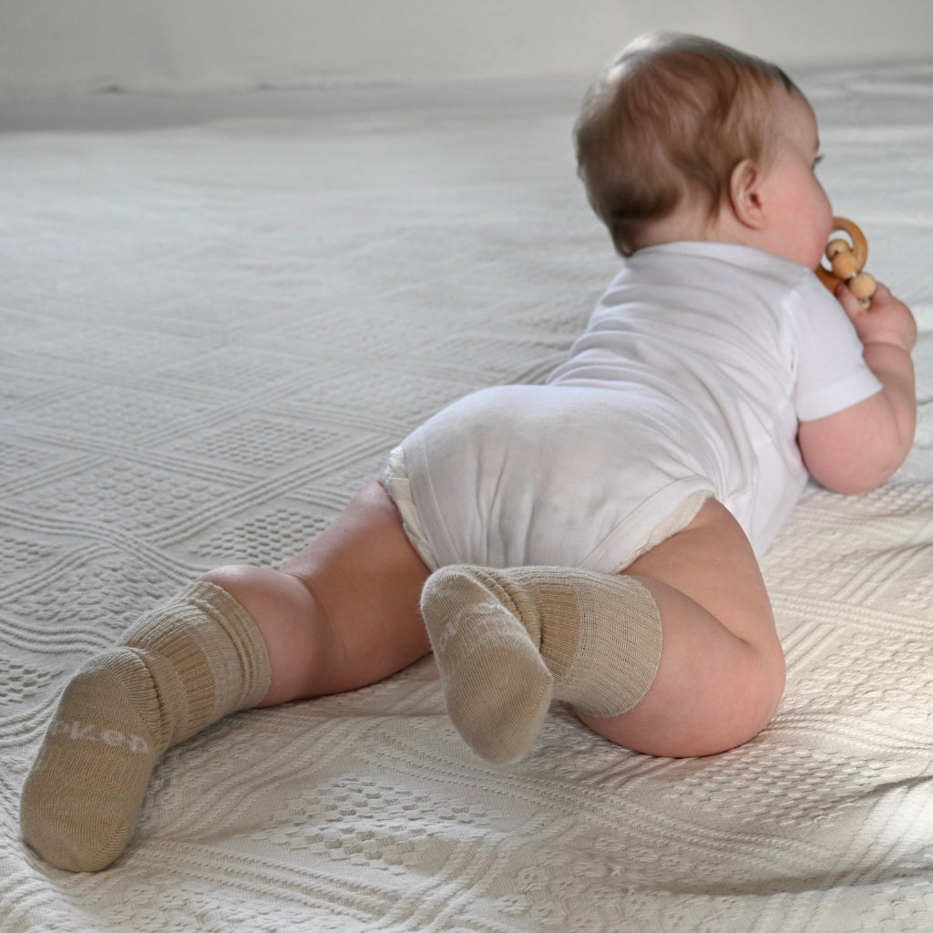 KipKep Blijf-Sokken Cookie Beige – 2 stuks