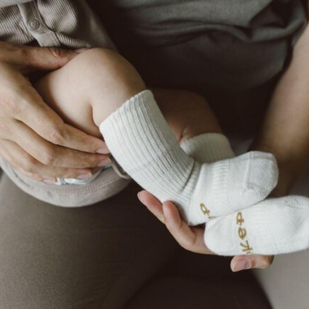 KipKep Blijf-Sokken Off White - 2 stuks