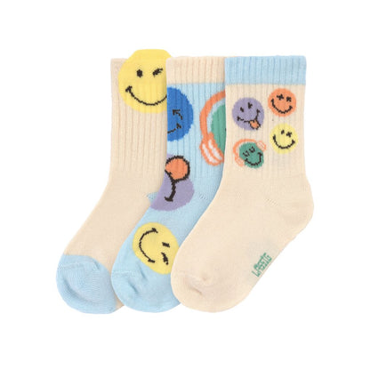 Lässig Chaussettes SmileyWorld Bleu – 3 paires