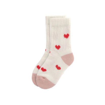 Lässig Chaussettes Terry Tennis GOTS Heart Multi – 3 paires
