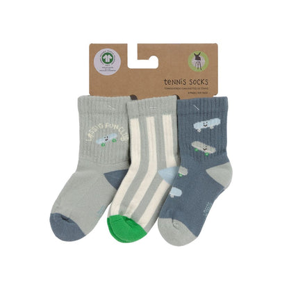Lässig Chaussettes Terry Tennis GOTS Skateboard Multi – 3 paires