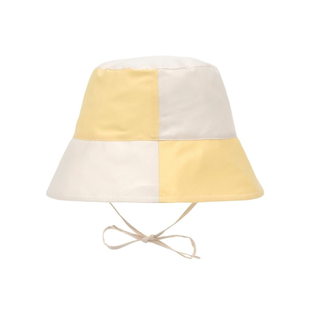 Lässig Zonnehoed Checkerboard Pale Yellow/Sea Salt