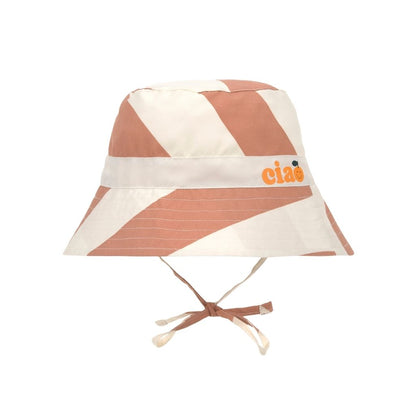 Lässig Zonnehoed Fishing Hat Stripes Bruin/Wit