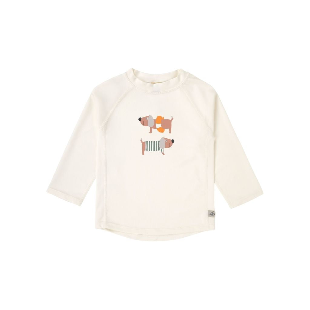 Lässig T-shirt de bain à manches longues Beach Dog Sea Salt Blanc