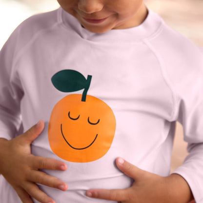 Lässig Zwemshirt Lange Mouw Orange Pale Pink