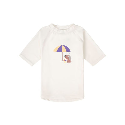 Lässig T-shirt de bain à manches courtes Ice Cream/Dog Sea Salt