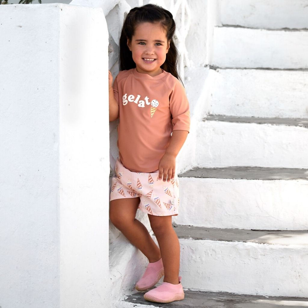 Lässig Zwemshirt Korte Mouw Clay Unisex