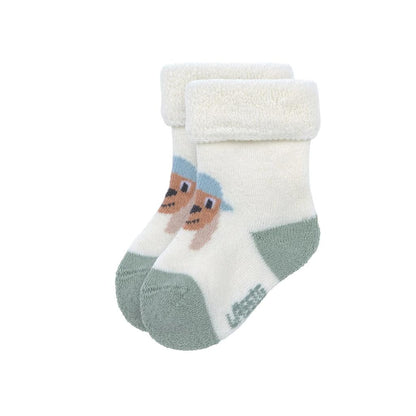 Lässig Chaussettes Terry GOTS Dog Vert – 3 pièces