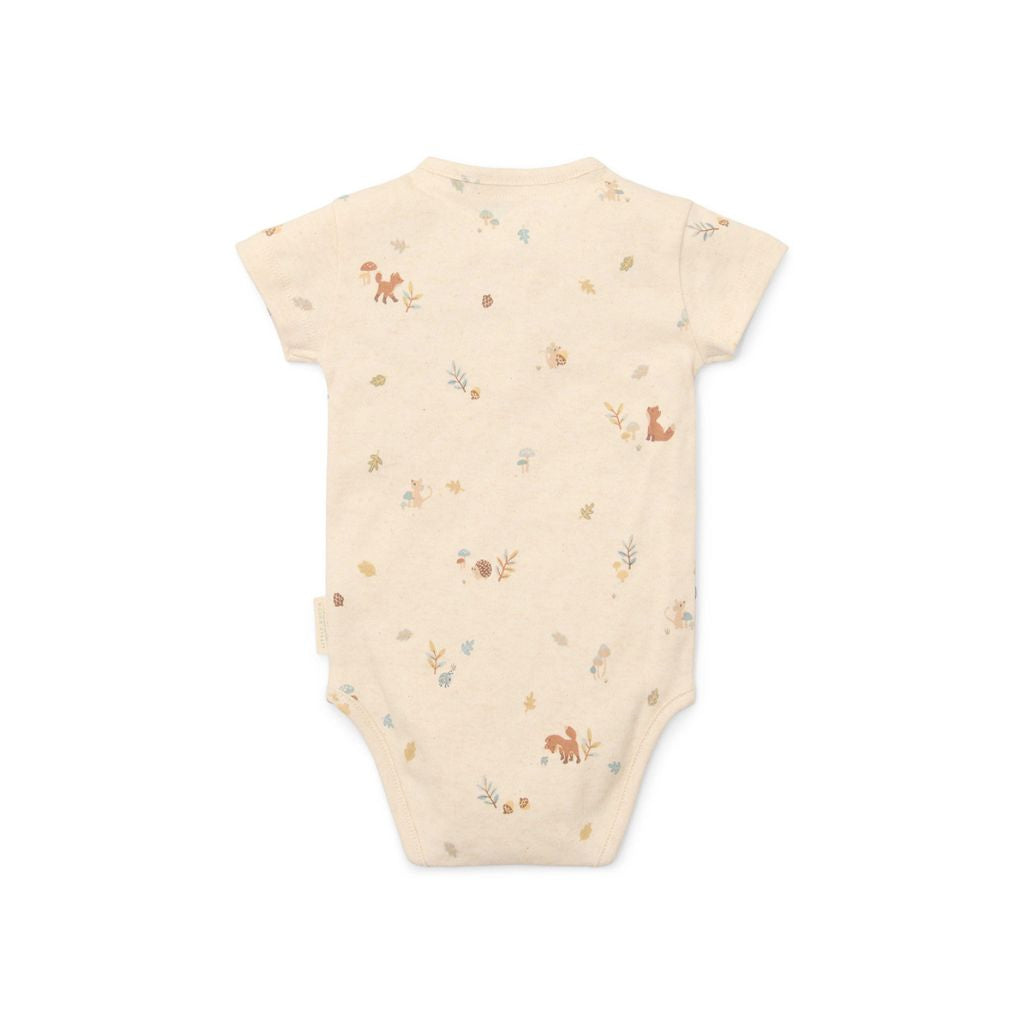 Little Dutch Body met korte mouwen Forest Friends zand