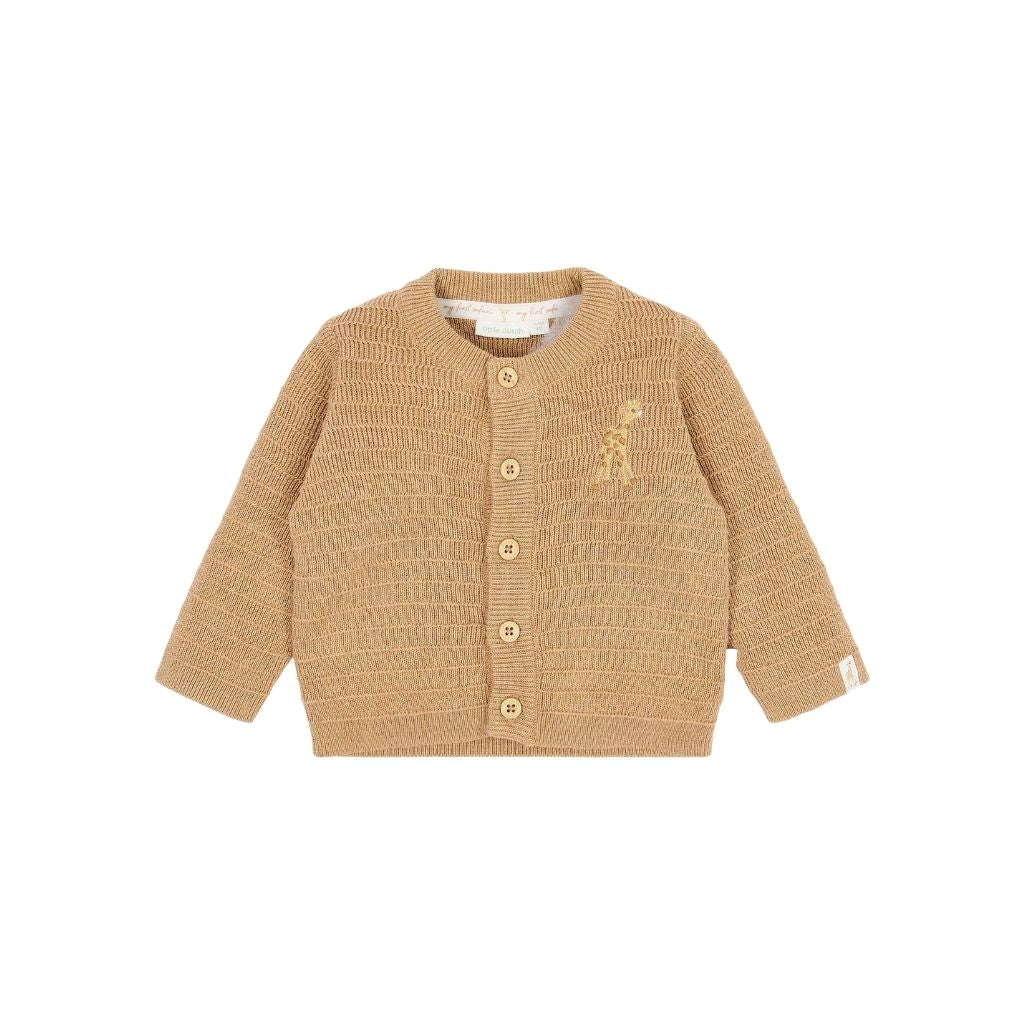 Little Dutch Cardigan Gebreid Safari Friends Soft Tan Uniseks