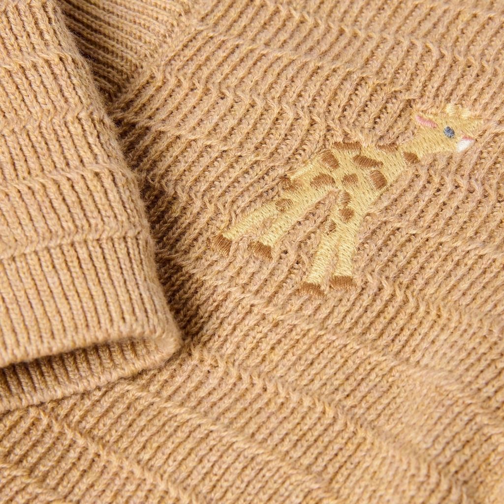 Little Dutch Cardigan Gebreid Safari Friends Soft Tan Uniseks