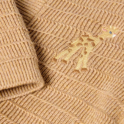 Little Dutch Cardigan Gebreid Safari Friends Soft Tan Uniseks