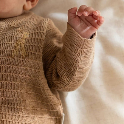 Little Dutch Cardigan Gebreid Safari Friends Soft Tan Uniseks