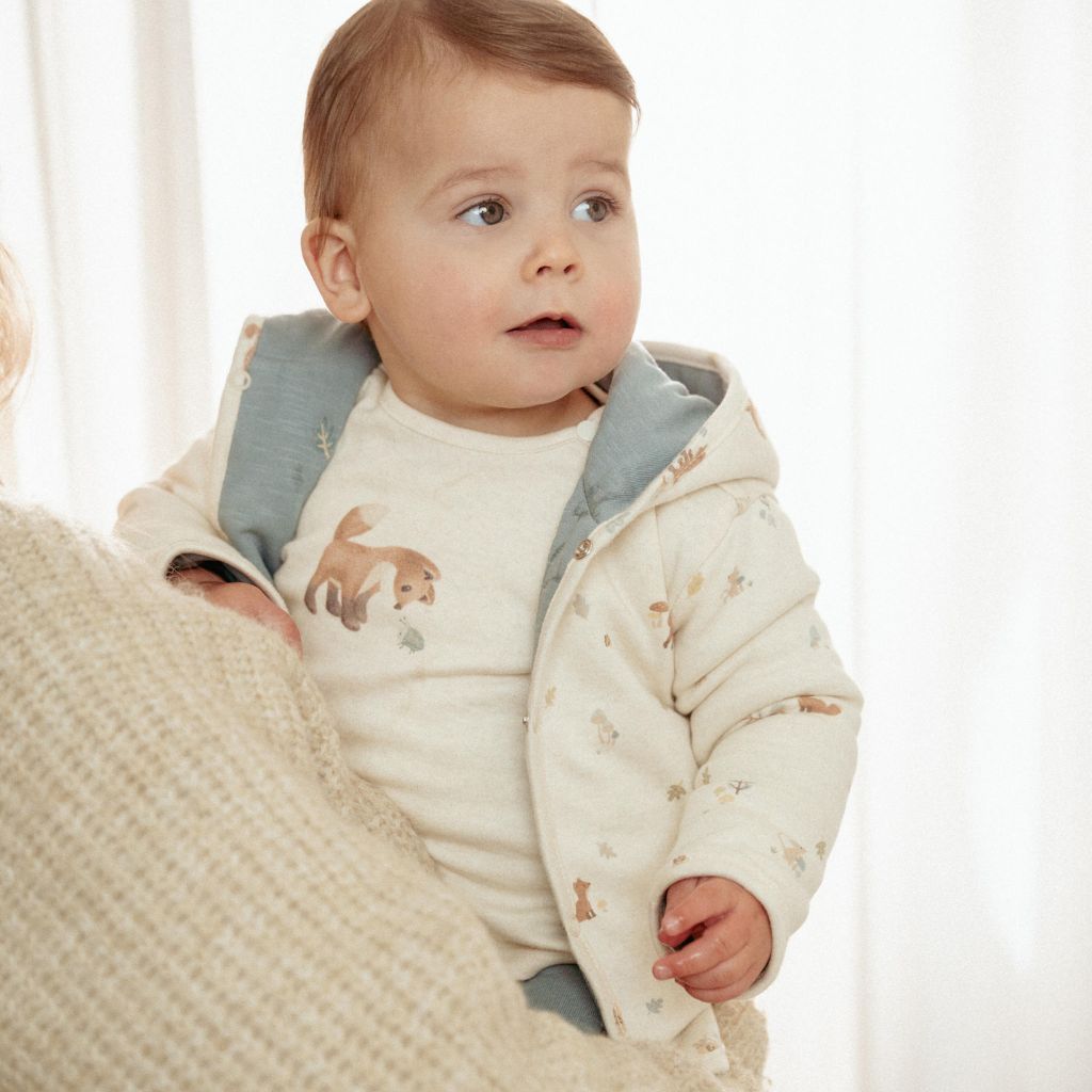 Little Dutch Jasje Omkeerbaar Forest Friends Stone Blue