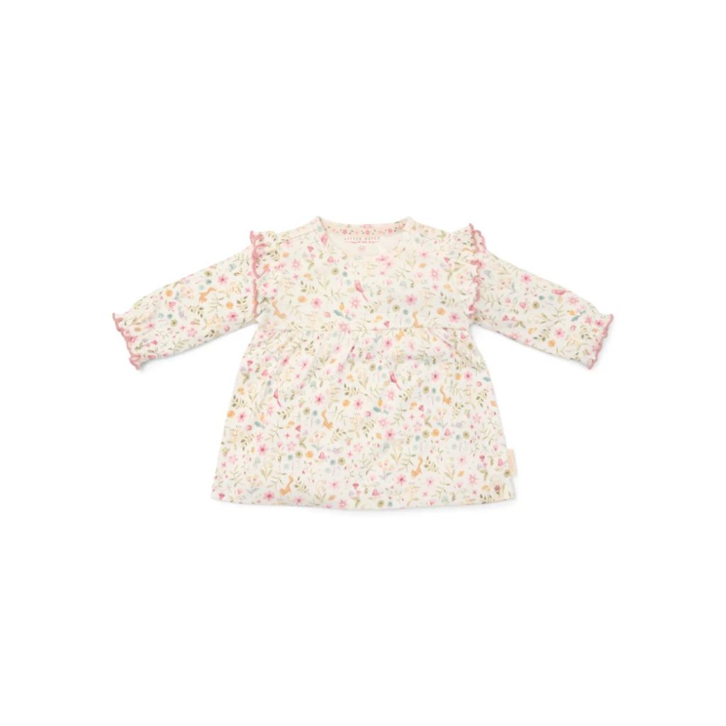 Little Dutch My Fairy Garden Jurkje lange mouw Fairy Garden roze