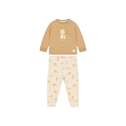 Little Dutch 2-Delige Pyjama Safari Friends Lion Beige