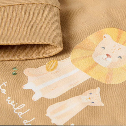 Little Dutch 2-Delige Pyjama Safari Friends Lion Beige