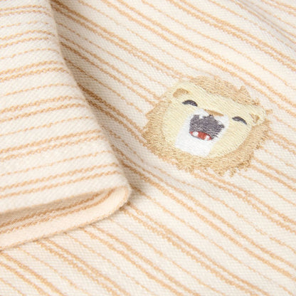 Little Dutch T-shirt Manches Longues Little Safari Stripe Brown Unisexe
