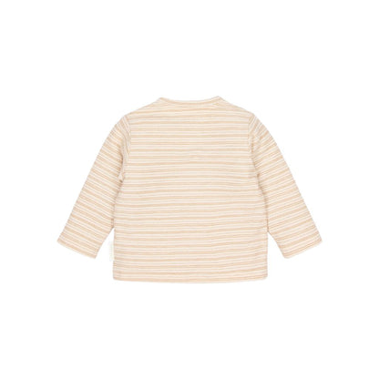 Little Dutch T-shirt Manches Longues Little Safari Stripe Brown Unisexe