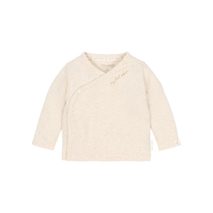 Little Dutch T-shirt à Manches Longues Et à Encolure Croisée Safari Friends Beige Unisexe 